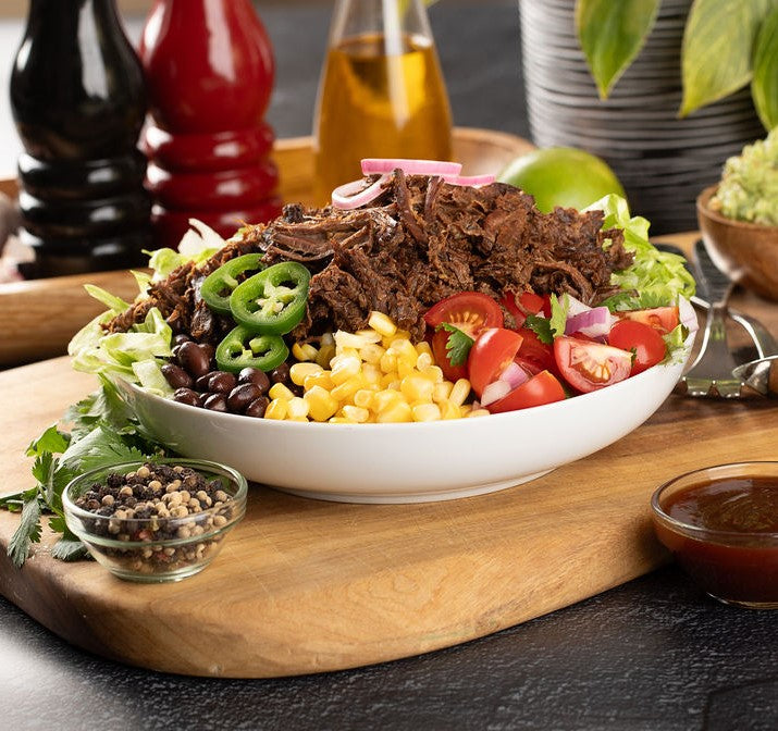 Burrito Bowls with Pulled Beef