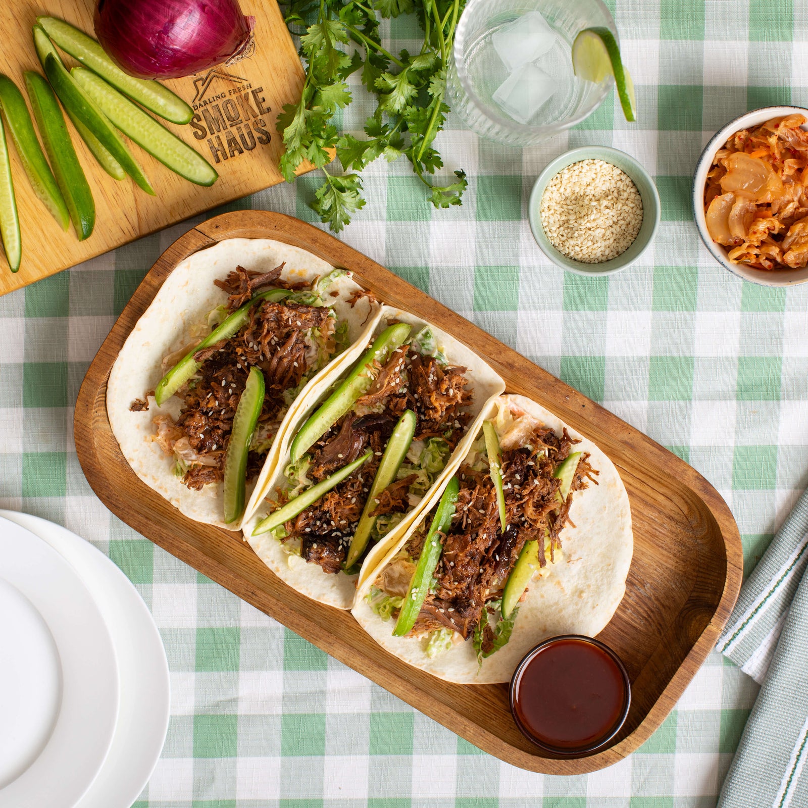 Pulled Beef Korean Style Tacos - 10min (GF, FODMAP)
