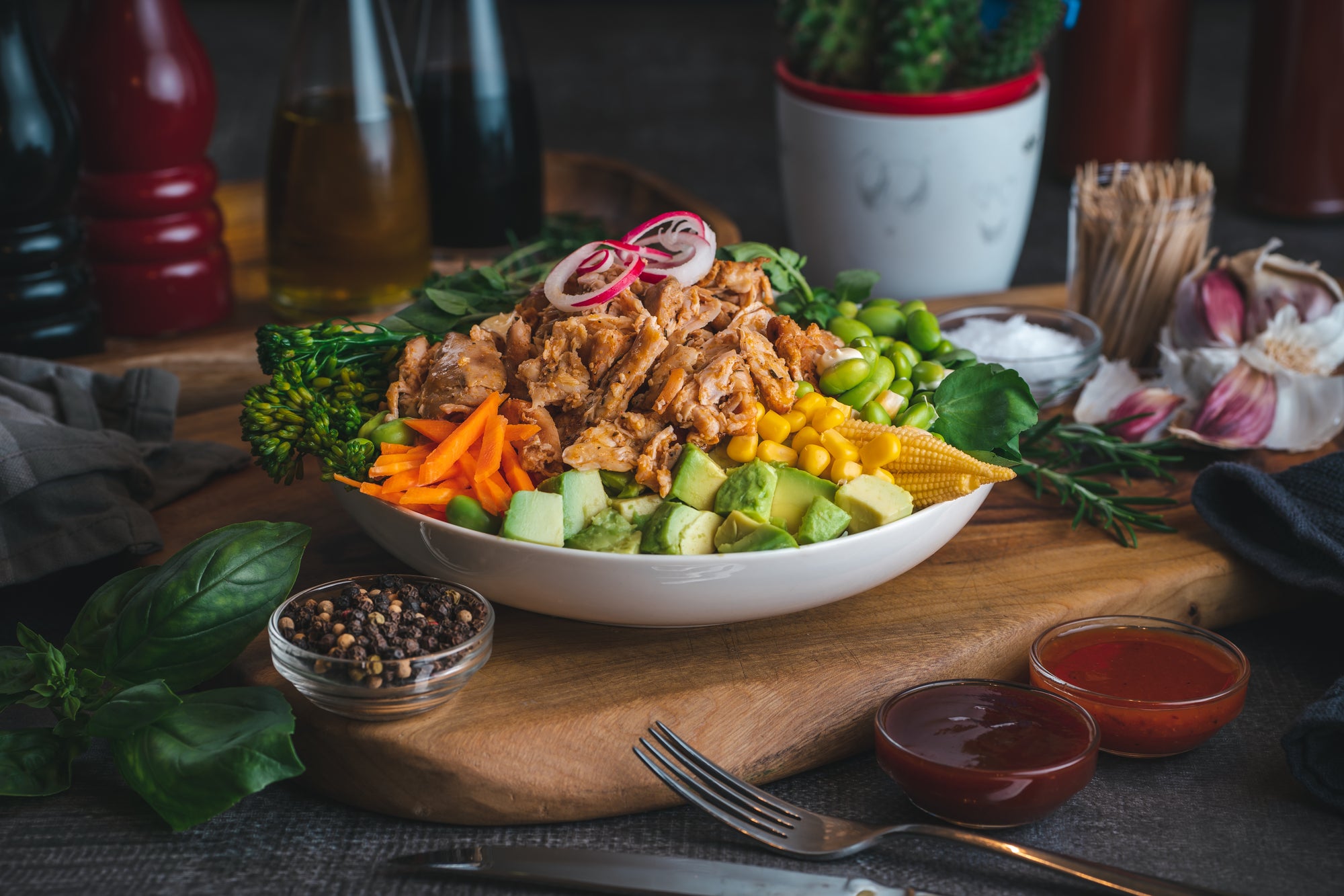 Smoked Pulled Chicken Bowls (GF)