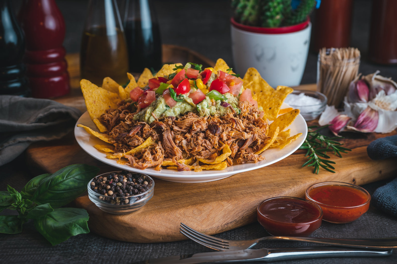 15min Pulled Pork Nachos (GF)