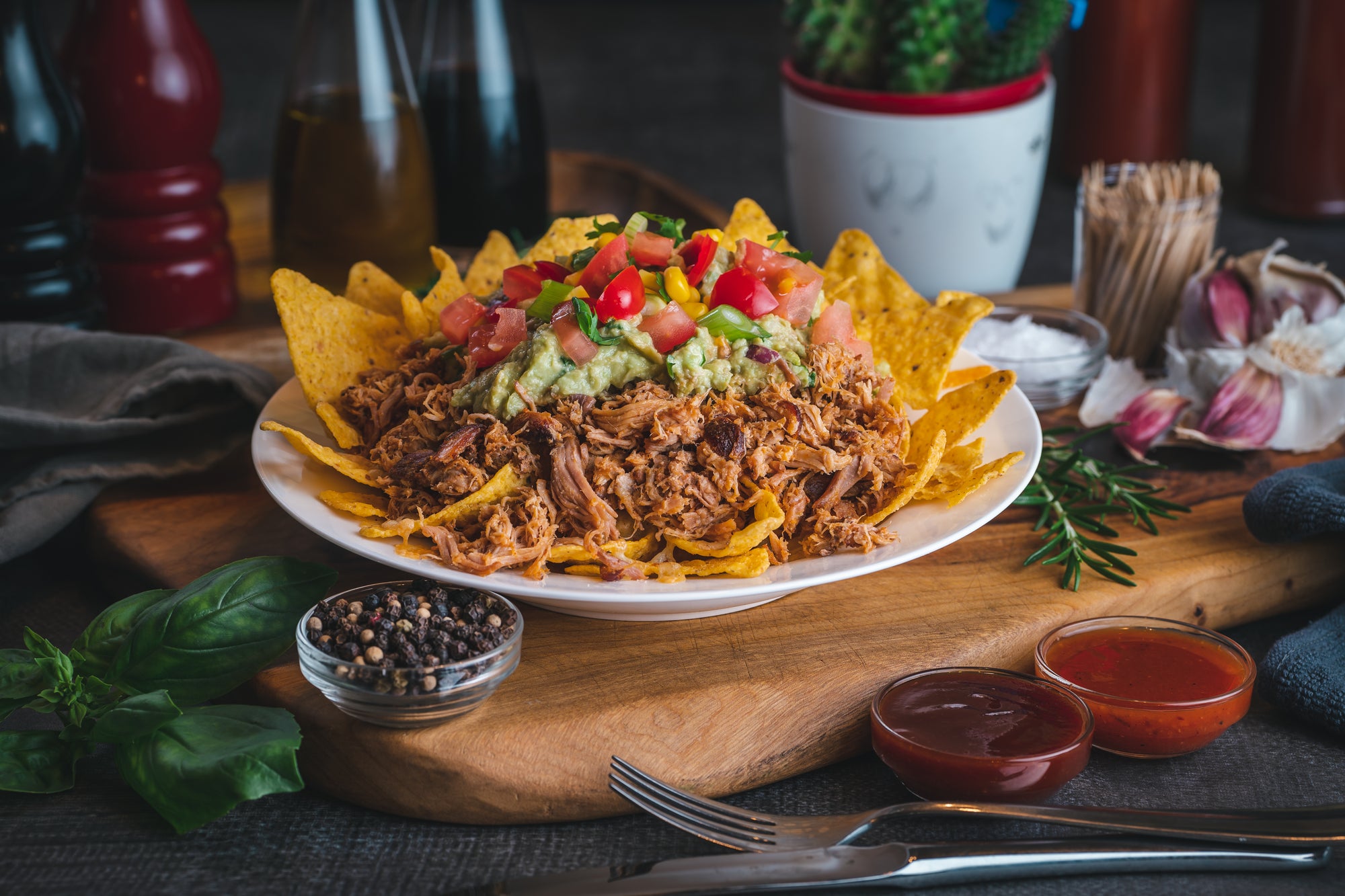 15min Pulled Pork Nachos (GF) $7.52 per serve