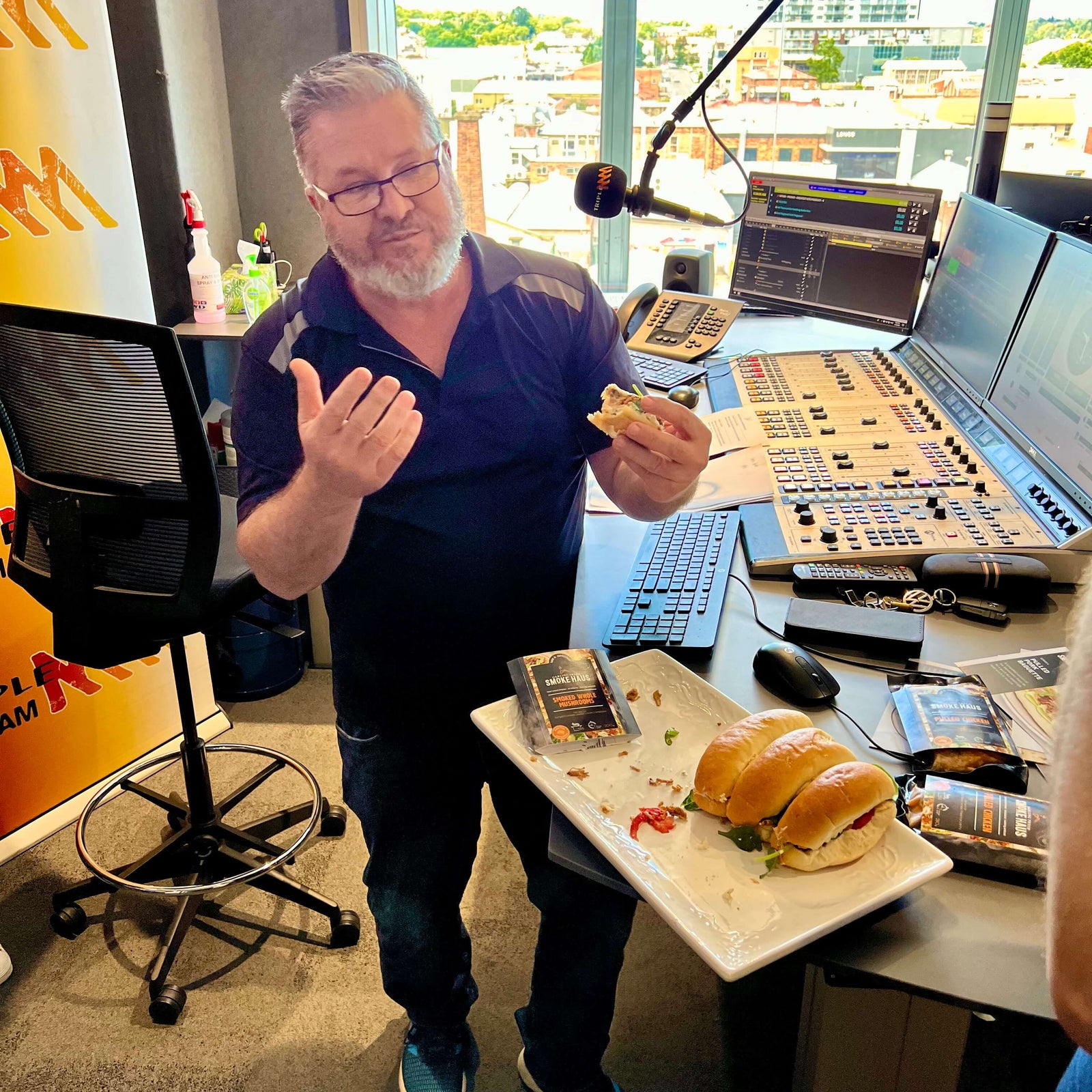 With Lee Faulkner on Triple M Darling Downs