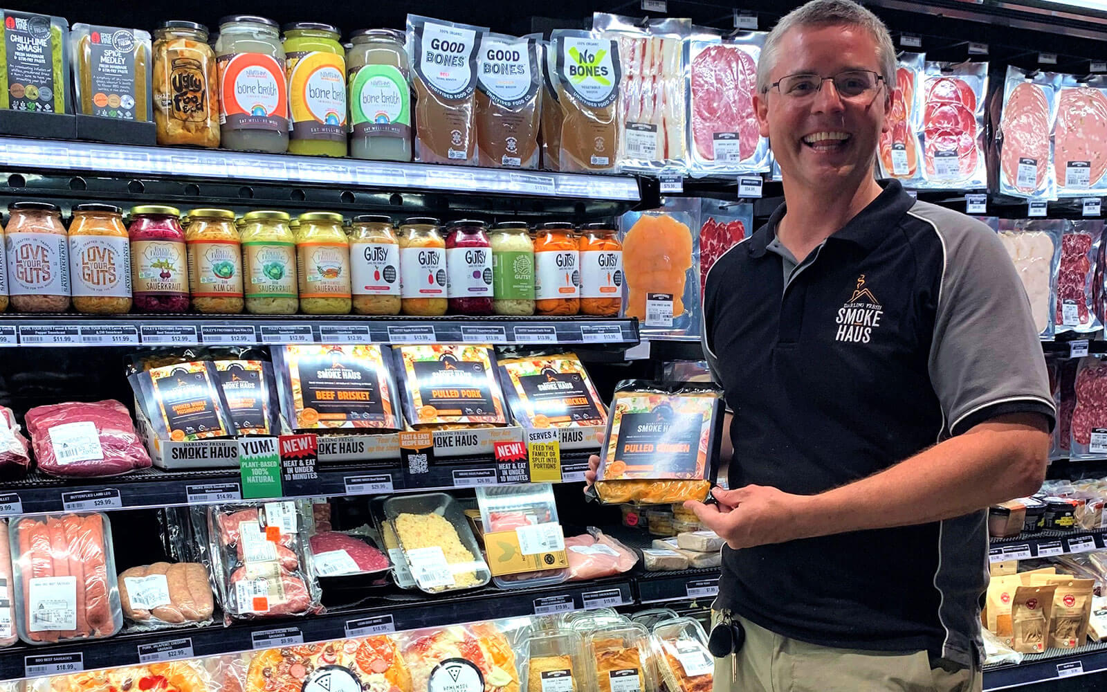 Jeff is pretty happy about the way our products now look instore!