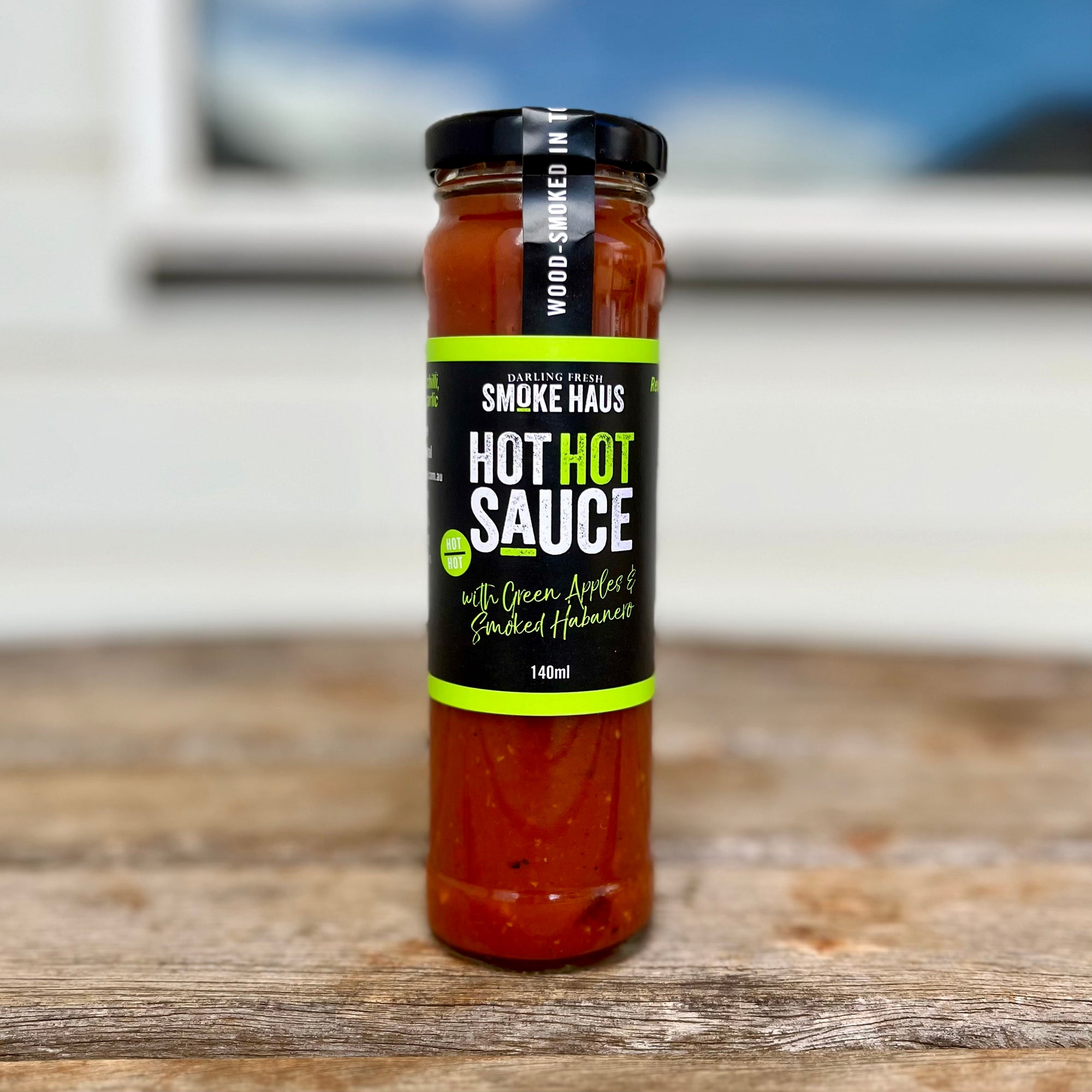Hot HOT Sauce with Green Apple & Smoked Habanero 140ml (GF)