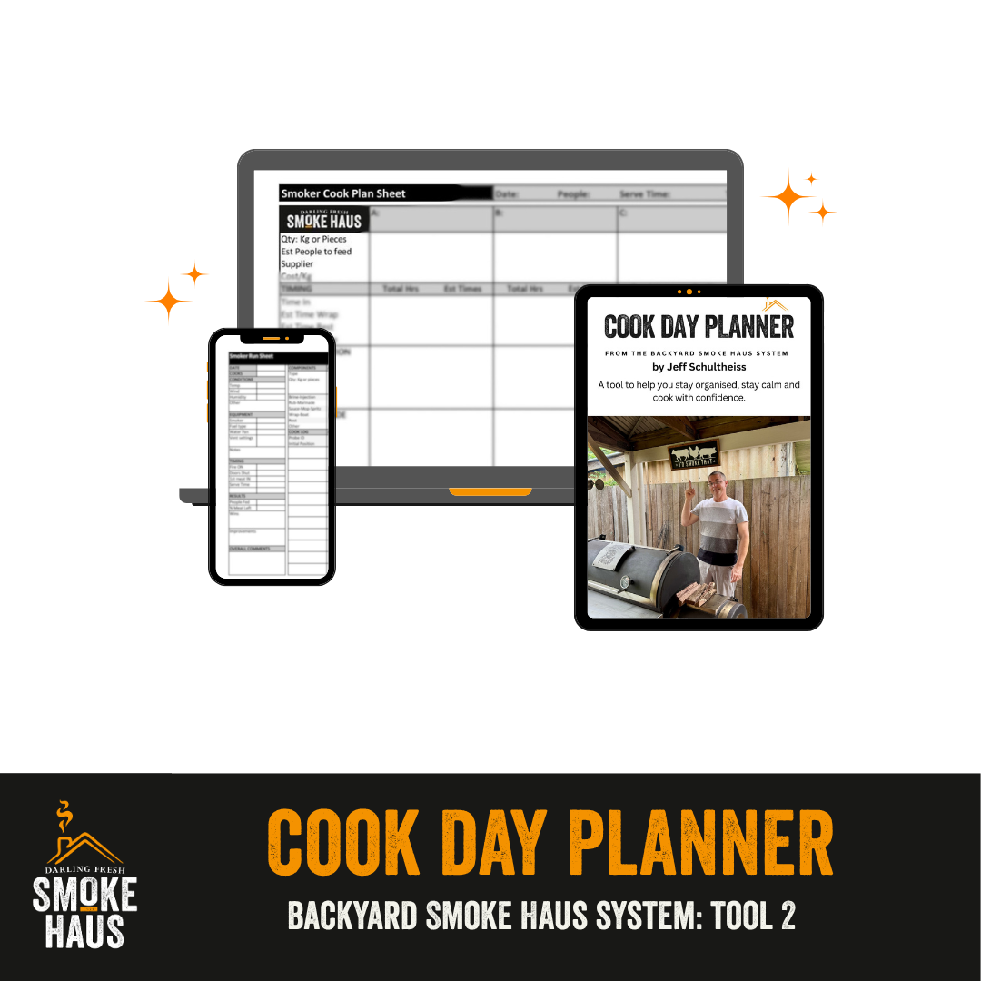 Cook Day Planner - Backyard Smoke Haus Tool (PDF Digital Download)