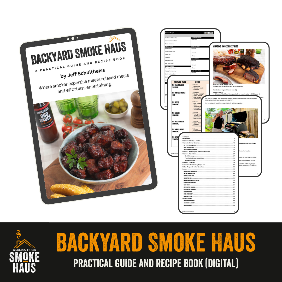 Backyard Smoke Haus Guide + Recipe Book (PDF Digital Download)