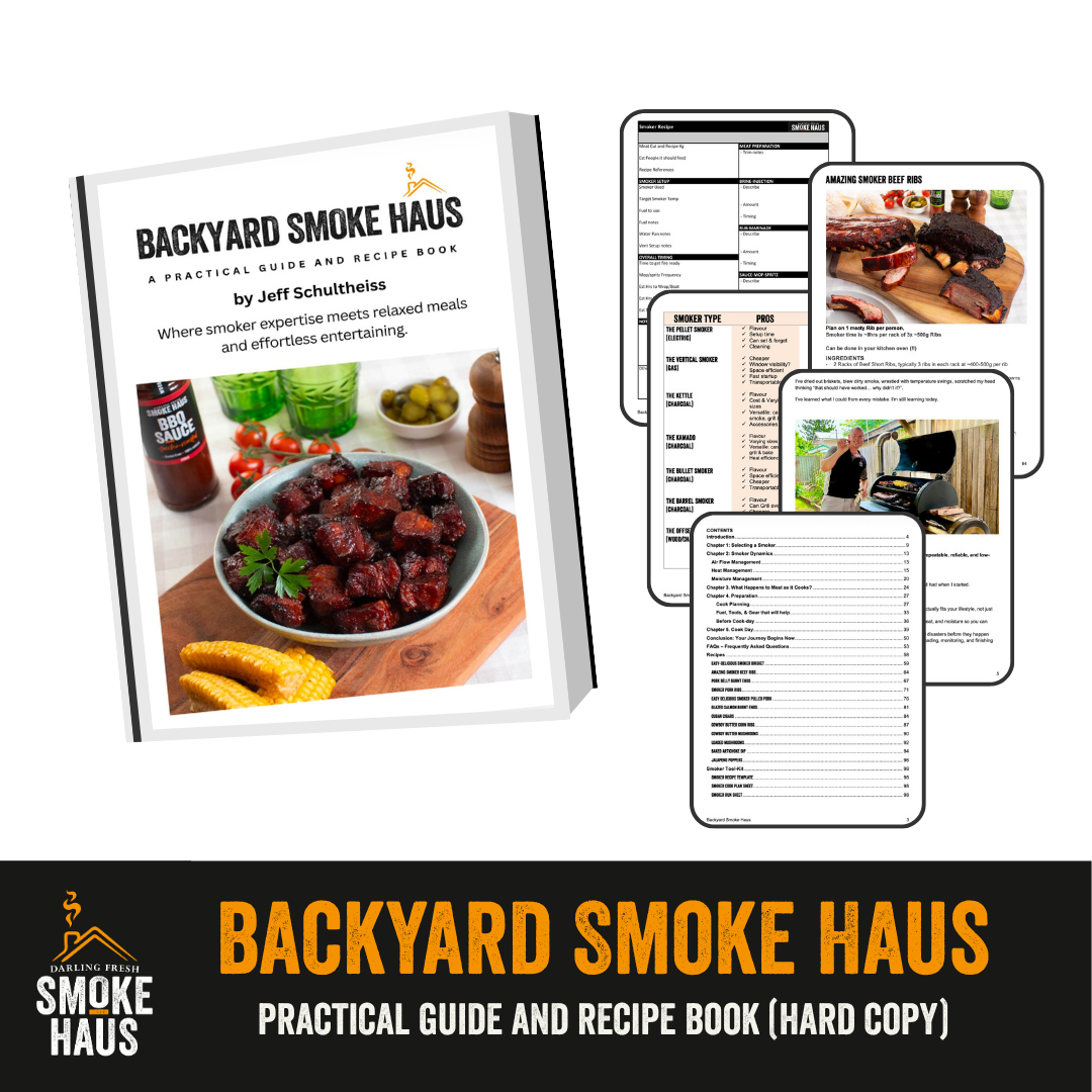 Backyard Smoke Haus Toolkit: Guide + Recipe Book + Tools (Hard Copy)