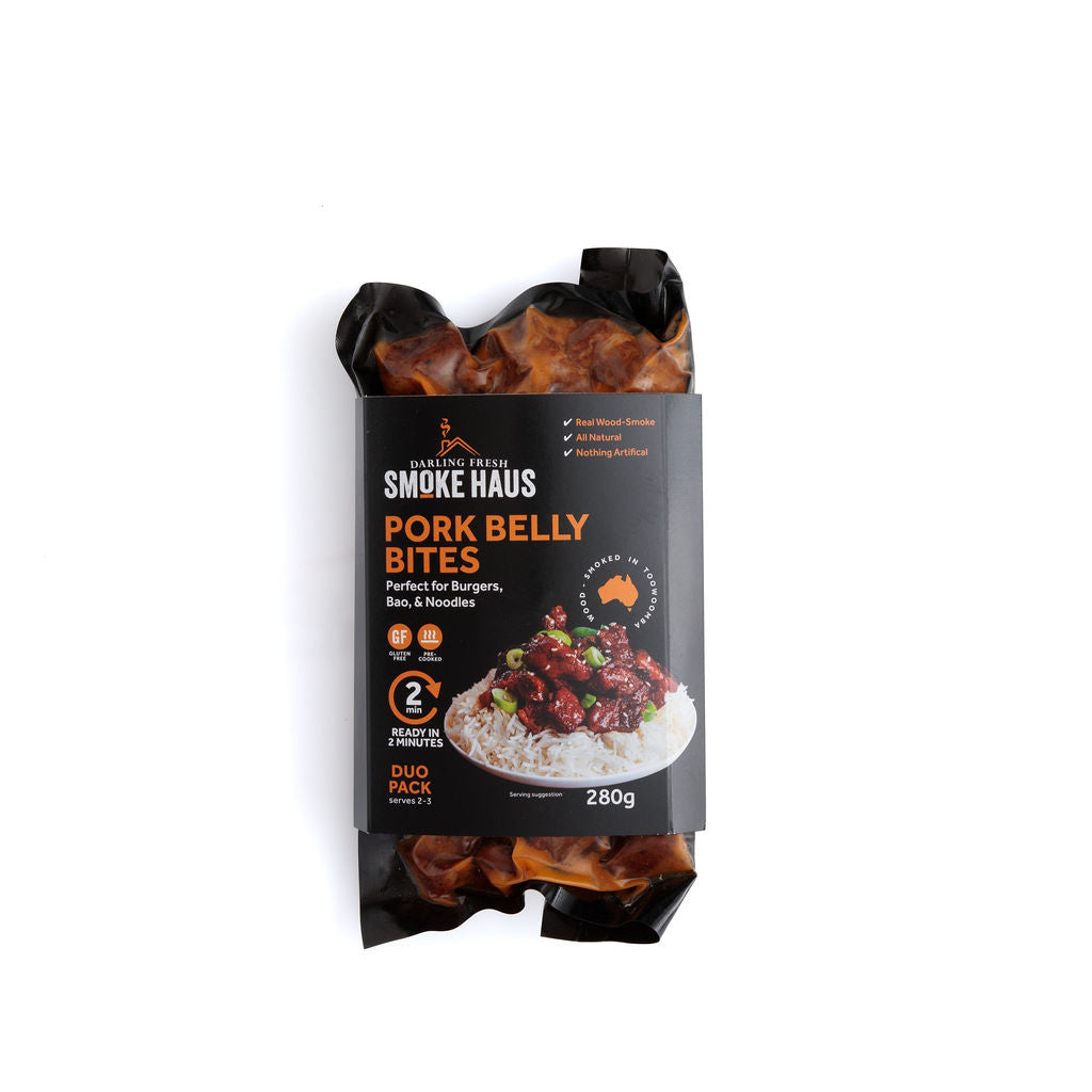 Smoked Pork Belly Bites Duo 280g (GF)